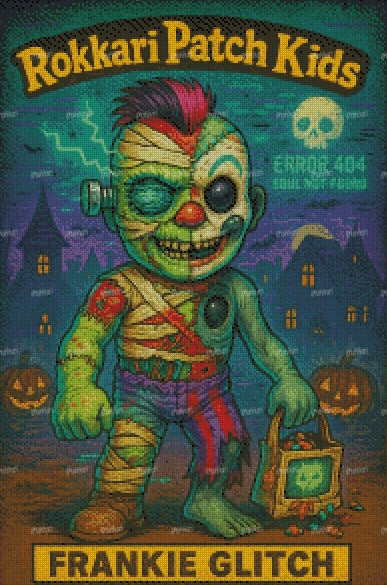 Pre-order ROKKARI PATCH KID FRANKIE GLITCH: DAY 16 LIMITED EDITION HALLOWEEN 2025