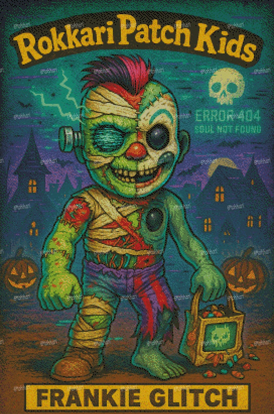 Pre-order ROKKARI PATCH KID FRANKIE GLITCH: DAY 16 LIMITED EDITION HALLOWEEN 2025