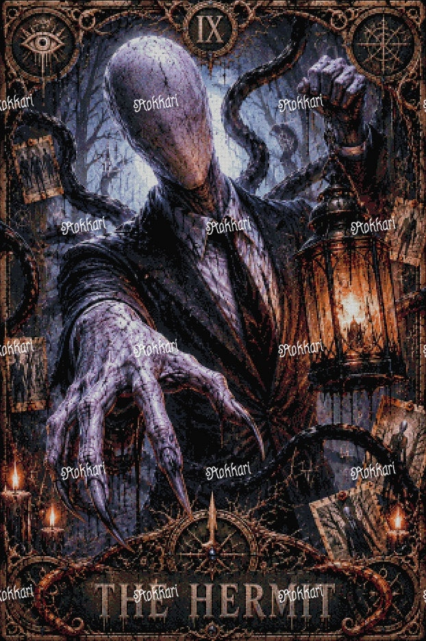 Pre-order Slenderman-THE HERMIT TAROT CARD