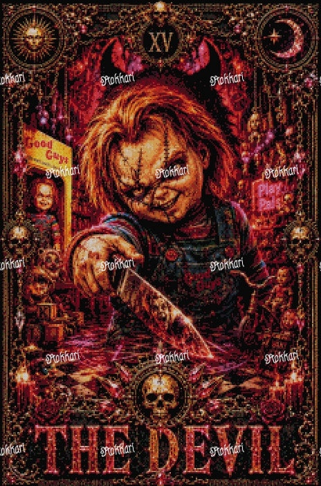 Pre-order Chucky-THE DEVIL TAROT CARD