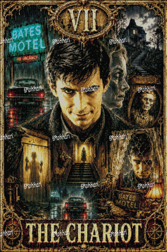 Pre-order Norman Bates-THE CHARIOT TAROT CARD