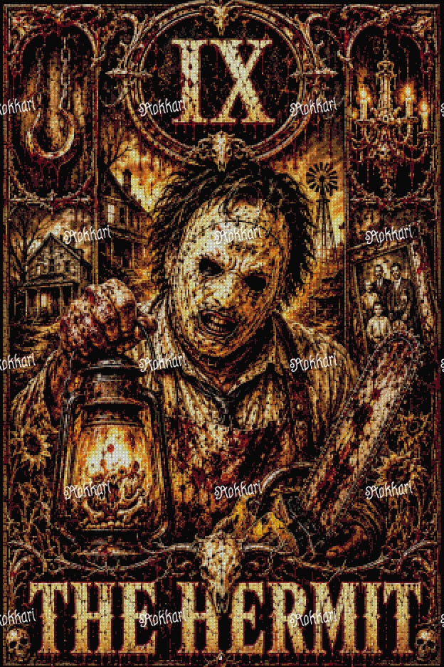 Pre-order Leatherface-THE HERMIT TAROT CARD