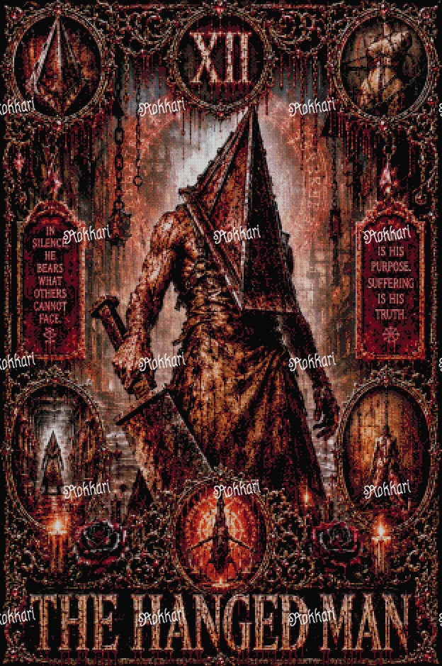 Pre-order Pyramid Head-THE HANGED MAN TAROT CARD