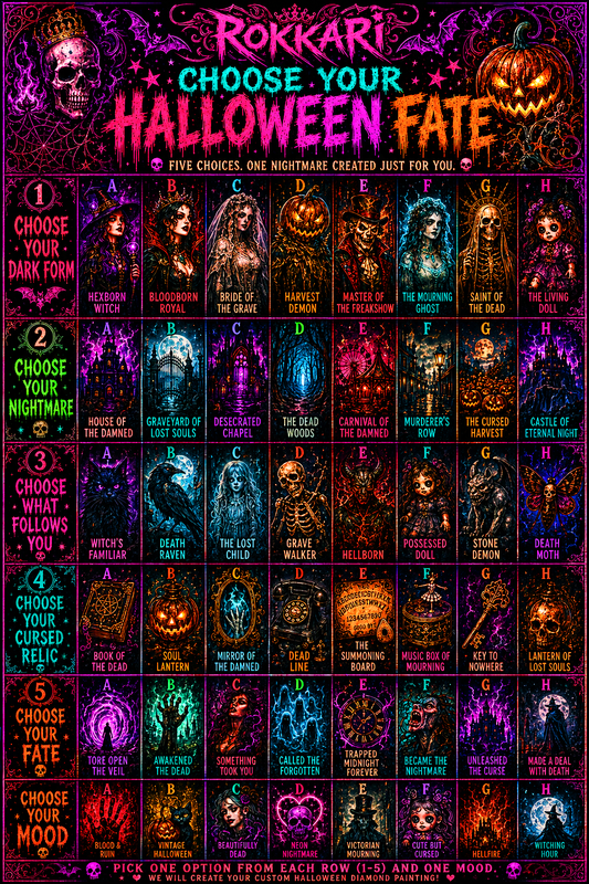 PRE-ORDER LIMITED EDITION ROKKARI HALLOWEEN NIGHT #23: CHOOSE YOUR HALLOWEEN FATE CUSTOM