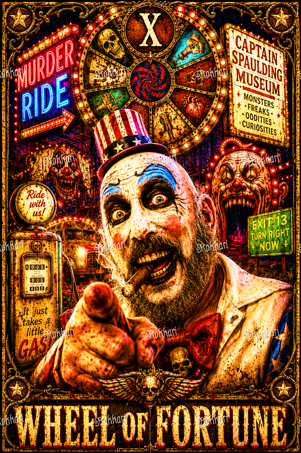Pre-order Captain Spaulding-THE WHEEL OF FORTUNE TAROT CARD
