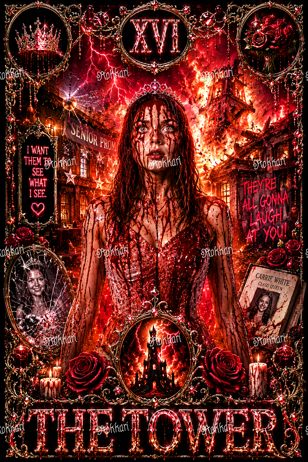 Pre-order Carrie-THE TOWER TAROT CARD