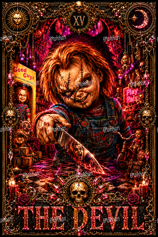Pre-order Chucky-THE DEVIL TAROT CARD