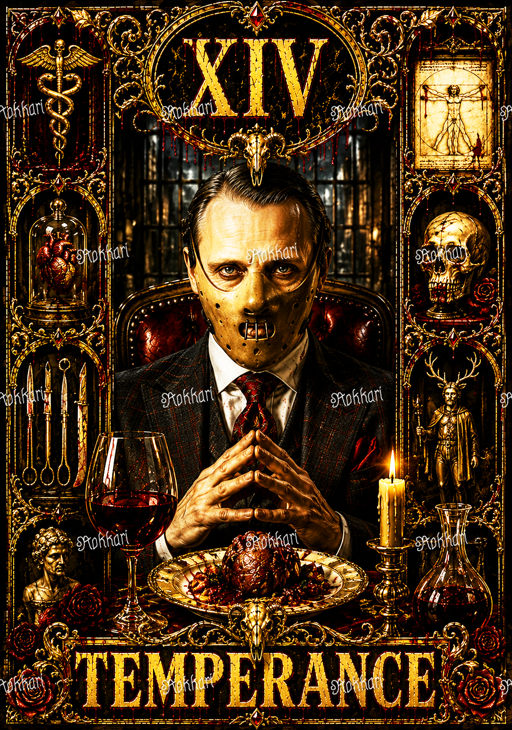 Pre-order HANNIBAL LECTER-TEMPERANCE TAROT CARD