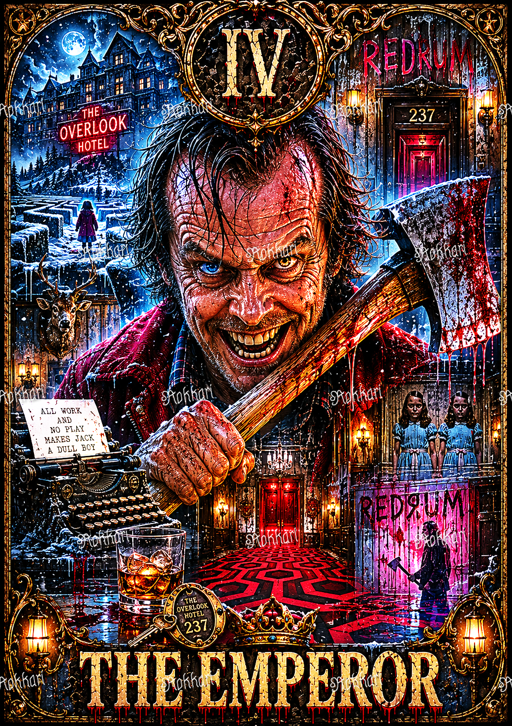 Pre-order Jack Torrance-THE EMPEROR TAROT CARD