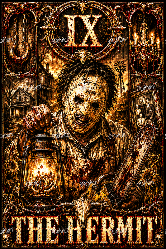 Pre-order Leatherface-THE HERMIT TAROT CARD