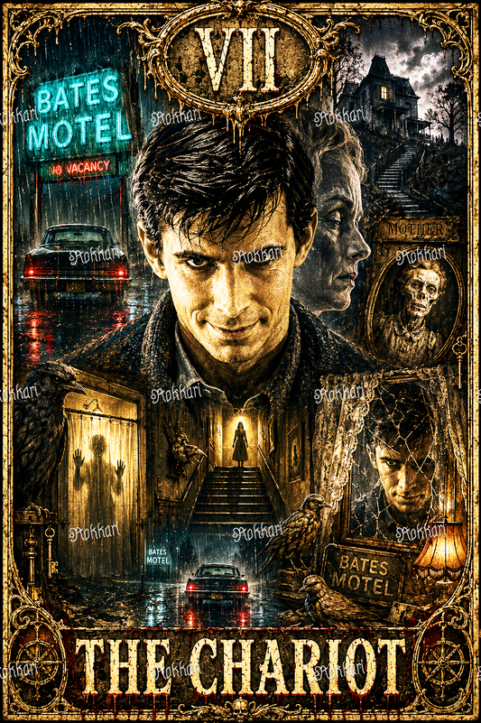 Pre-order Norman Bates-THE CHARIOT TAROT CARD
