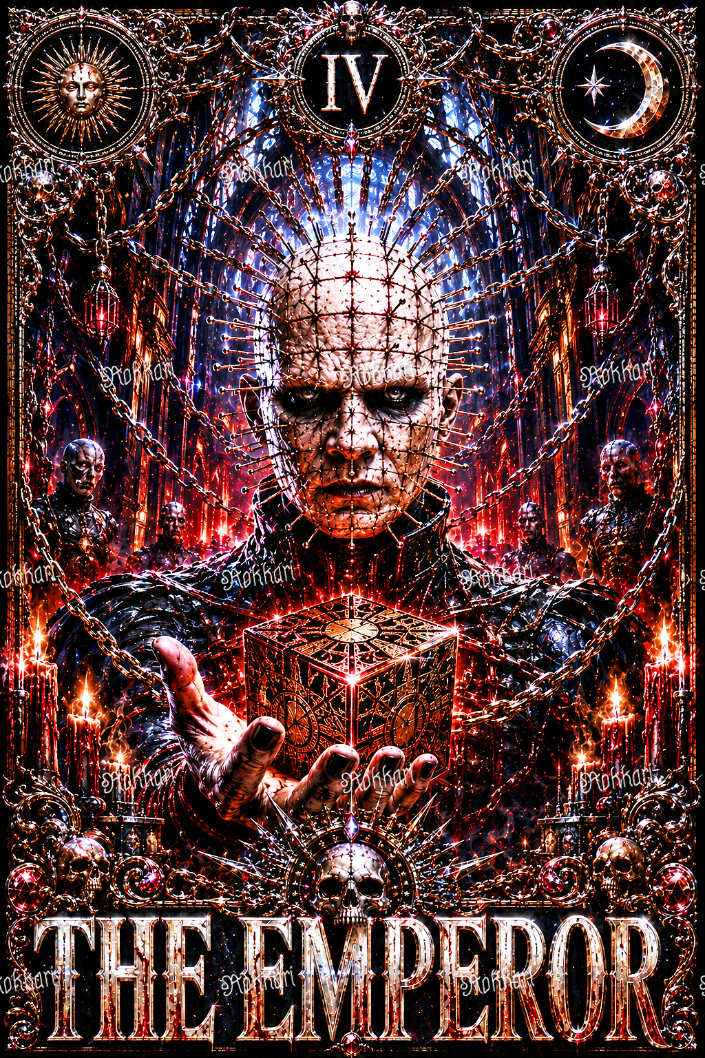 Pre-order Pinhead-THE EMPEROR TAROT CARD
