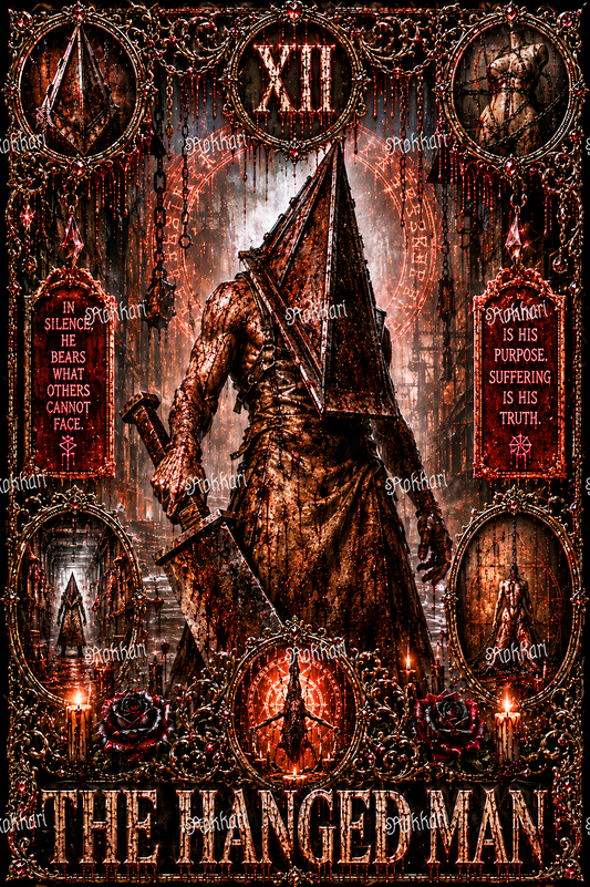 Pre-order Pyramid Head-THE HANGED MAN TAROT CARD