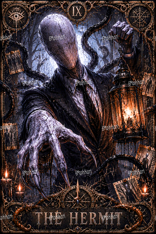 Pre-order Slenderman-THE HERMIT TAROT CARD